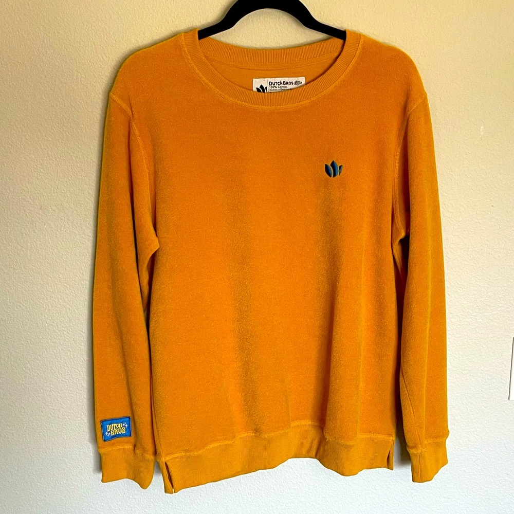 Dutch Bros Mustard Yelllow Crewneck